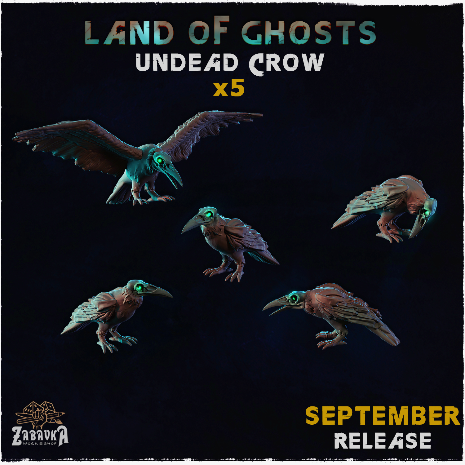 Undead Crow - Basing Bits(Land of Ghosts)